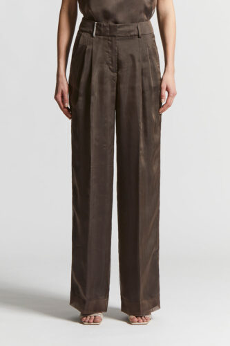 Peserico - Trousers in lightweight silk organza - Ebony