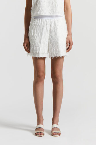 Peserico - Fil coupé organza shorts - Cloud white