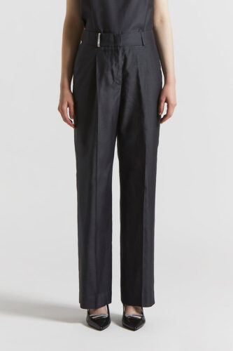 Peserico - Silk and cotton organza trousers - Smoke Grey