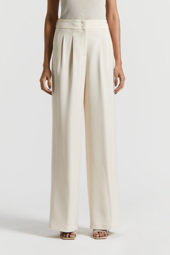 Peserico - Viscose cady palazzo trousers - Quartz sand