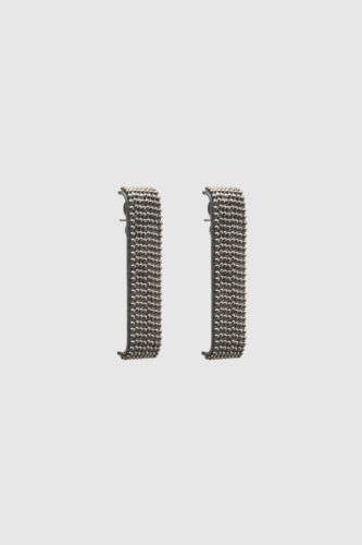 Peserico - Punto Luce chain earrings - Lunar gray