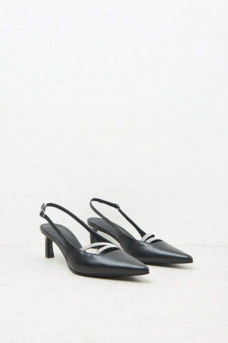 Peserico - Slingback leather pumps - Black