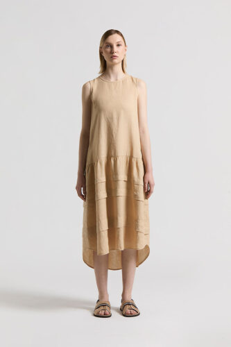 Peserico - Pure linen dress - Desert
