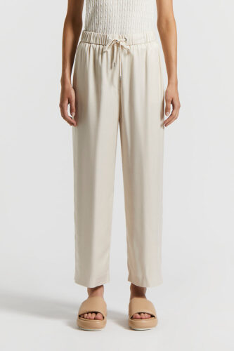 Peserico - Viscose diagonal trousers - Ivory