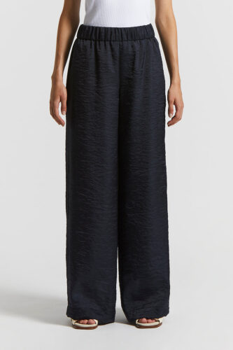 Peserico - Wet-effect organza trousers - Space blue