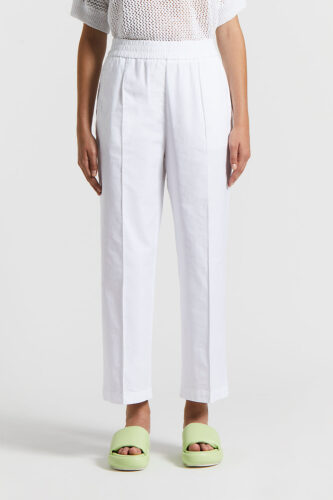 Peserico - Stretch cotton trousers - Light white