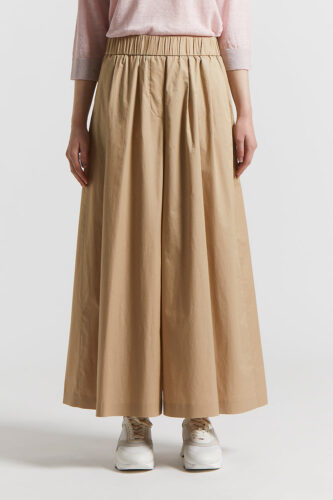 Peserico - Stretch cotton satin trousers - Desert