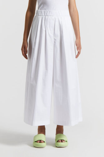 Peserico - Stretch cotton satin trousers - Pure White