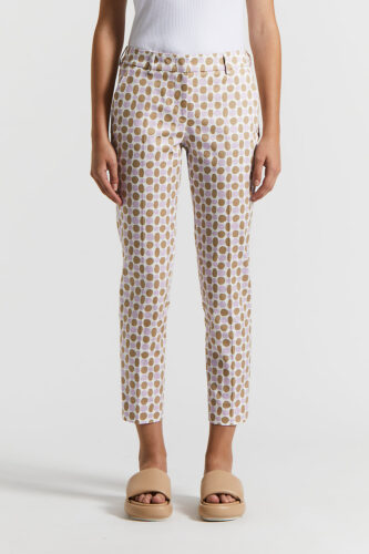 Peserico - Stretch cotton satin trousers - Pink peony