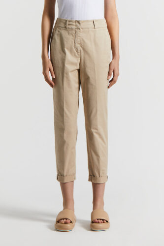 Peserico - Stretch cotton trousers - Desert