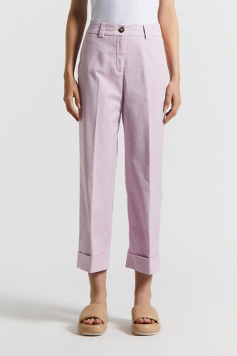 Peserico - Stretch cotton trousers - Pink peony