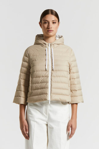 Peserico - Ultra lightweight down jacket with hood - Desert