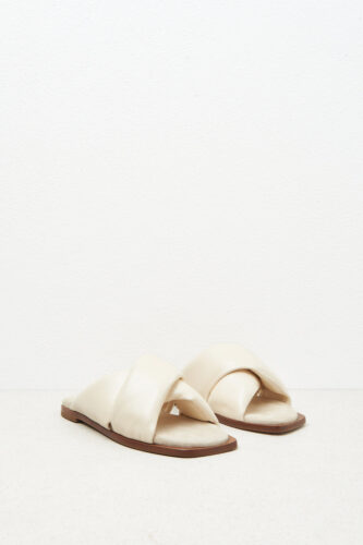 Peserico - Genuine leather slippers - Ivory
