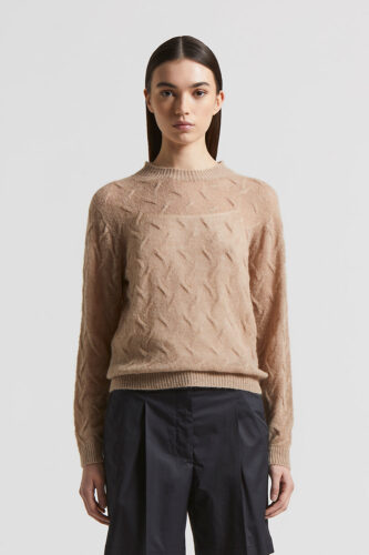 Peserico - Lightweight virgin wool and alpaca sweater - Cappucino