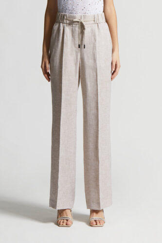 Peserico - Trousers in light and cool pure linen - Cappucino
