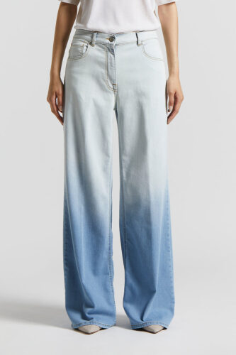 Peserico - 5-pocket jeans in light comfort cotton denim - Space blue