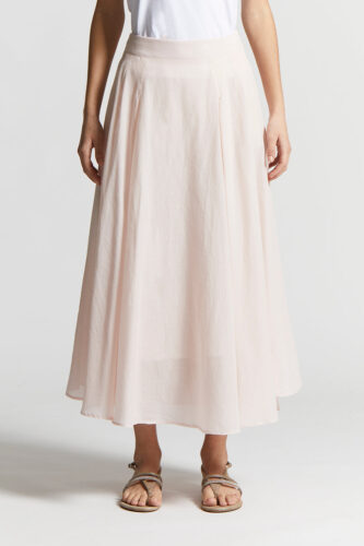 Peserico - Pure cotton voile semi-transparent midi skirt - Aurora