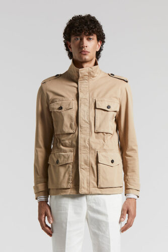 Peserico - Comfort cotton gabardine field jacket - Dirt path
