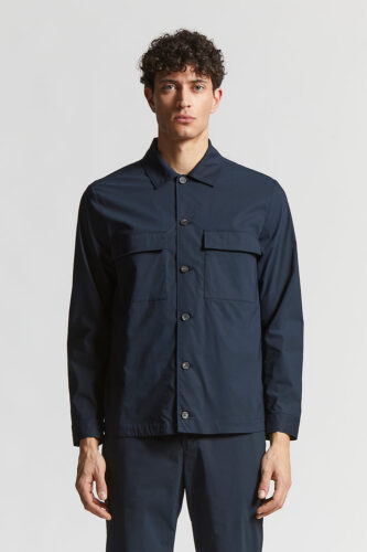 Peserico - Stretch cotton lightweight canvas overshirt - Abyss