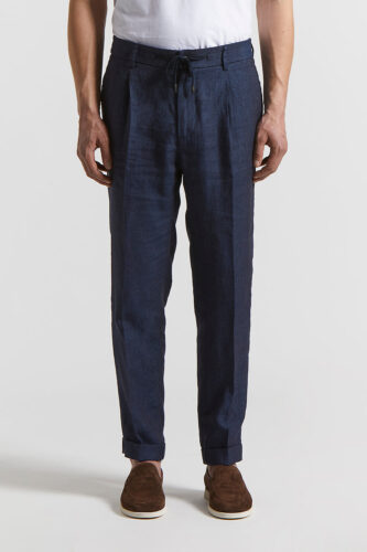 Peserico - Pure linen jogger trousers - Abyss