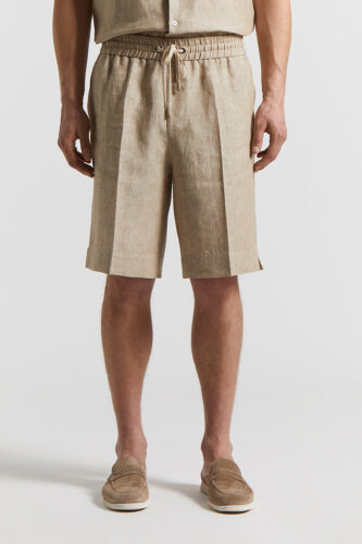 Peserico - Pure linen Bermuda shorts - Dirt path