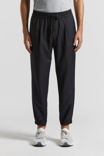 Peserico - Loro Piana lightweight gabardine jogger trousers - Space blue