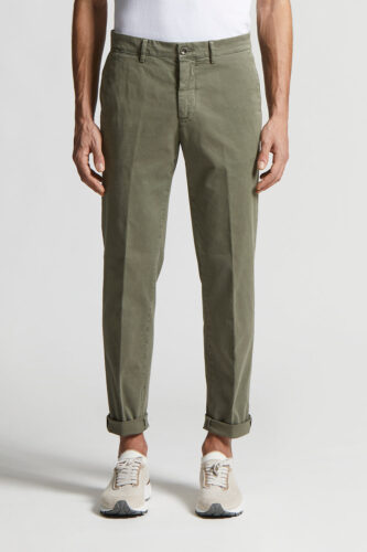 Peserico - Stretch cotton gabardine chino trousers - Mediterranean nature
