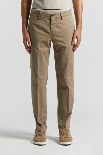Peserico - Stretch cotton gabardine chino trousers - Clay