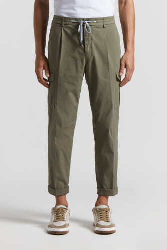 Peserico - Stretch cotton jogger trousers - Mediterranean nature