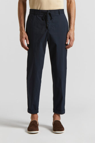 Peserico - Stretch cotton lightweight canvas jogger trousers - Abyss