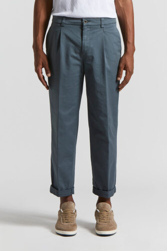Peserico - Comfort cotton gabardine trousers - Aviator Blue