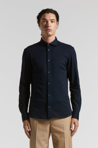 Peserico - Shirt in precious Supima cotton piqué - Abyss