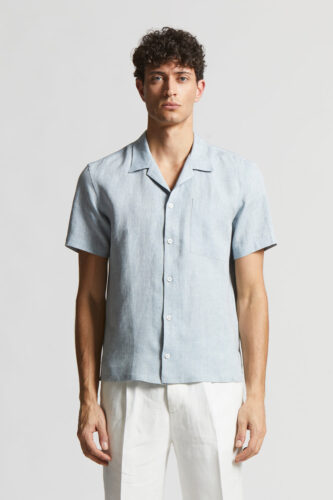 Peserico - Pure linen shirt - Saline blue
