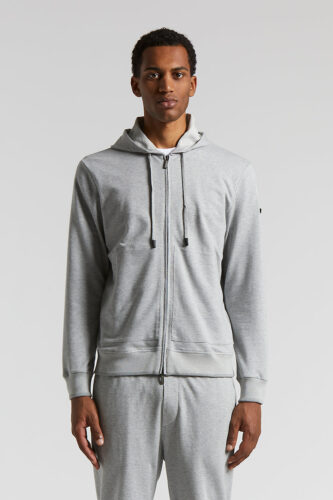 Peserico - Sweatshirt in soft melange cotton jersey - Steel