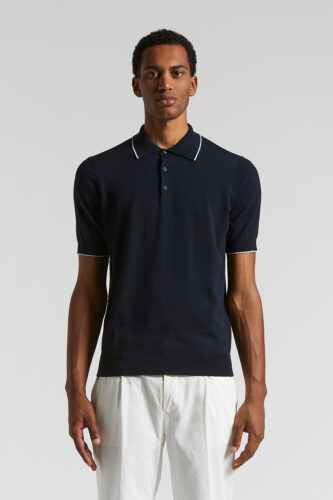 Peserico - Pure cotton polo shirt - Space blue