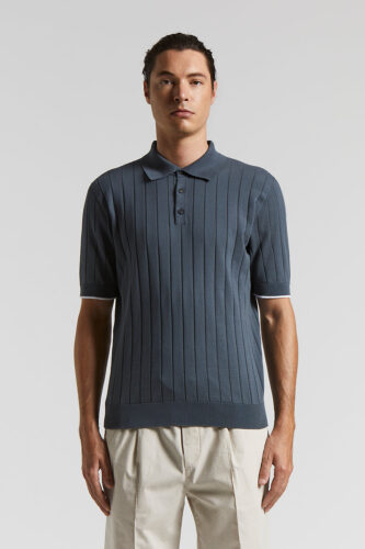 Peserico - Pure cotton polo shirt - Aviator Blue