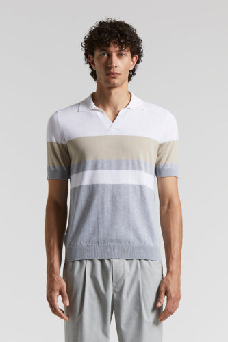 Peserico - Pure cotton polo shirt - Steel