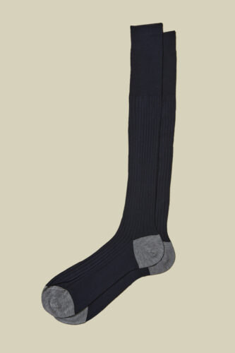 Peserico - Long mercerised cotton socks - Abyss