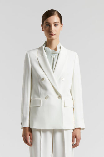 Peserico - Stretch viscose cady blazer - Cloud white
