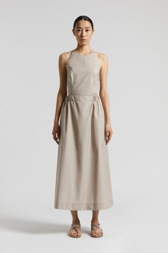 Peserico - Long dress in technical cotton - Cappucino
