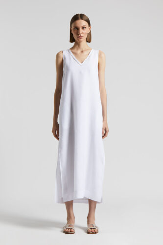 Peserico - Linen long dress - Pure White