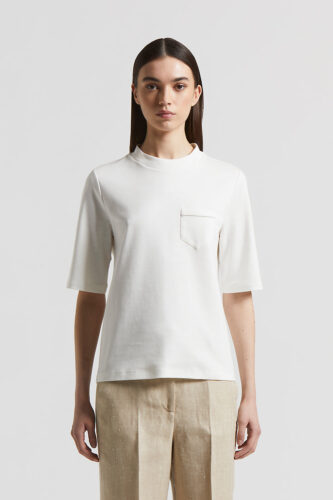 Peserico - Blend cotton jersey t-shirt - Cloud white