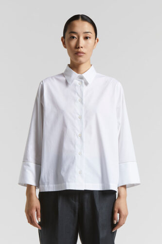 Peserico - Stretch cotton poplin shirt - Light white
