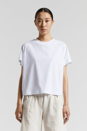 Peserico - Bi-elstic cotton jersey T-shirt - Light white