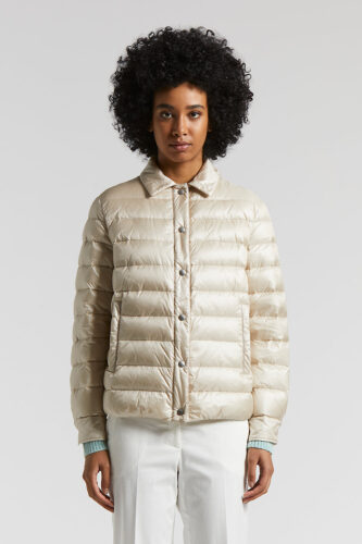 Peserico - Down overshirt with sail collar - Barley