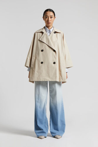 Peserico - Technical cotton faille cape - Amber beige