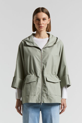Peserico - Technical cotton faille duster coat - Eucalyptus