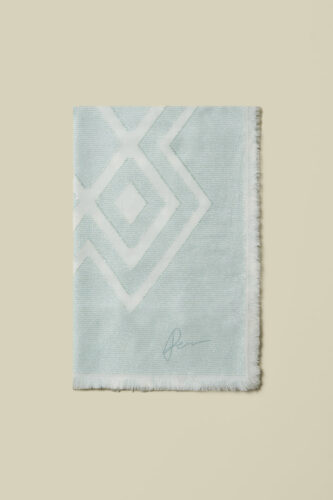 Peserico - Cotton and modal jacquard stole - Springwater green