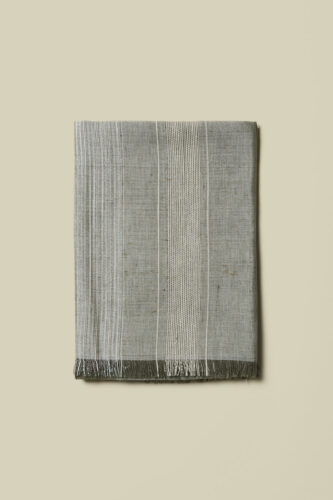Peserico - Linen, silk, cotton and Lurex jacquard stole - Eucalyptus