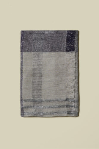 Peserico - Linen, viscose and Lurex stole - Lunar gray
